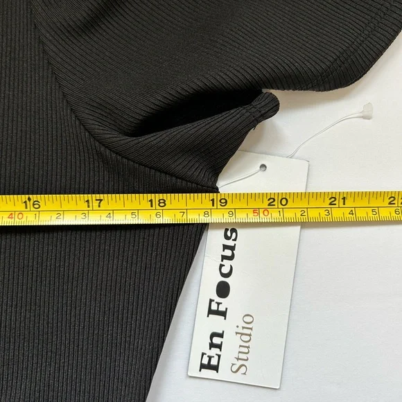 NWT/ En Focus / Black and Gray Women's dress/ Size 14 - Picture 9 of 9